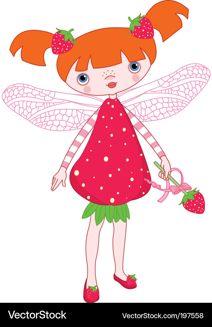 Strawberry fairy Royalty Free Vector Image VectorStock