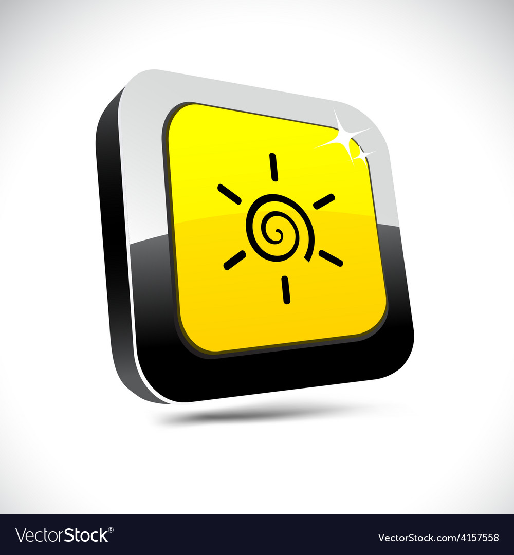 Sun 3d square button