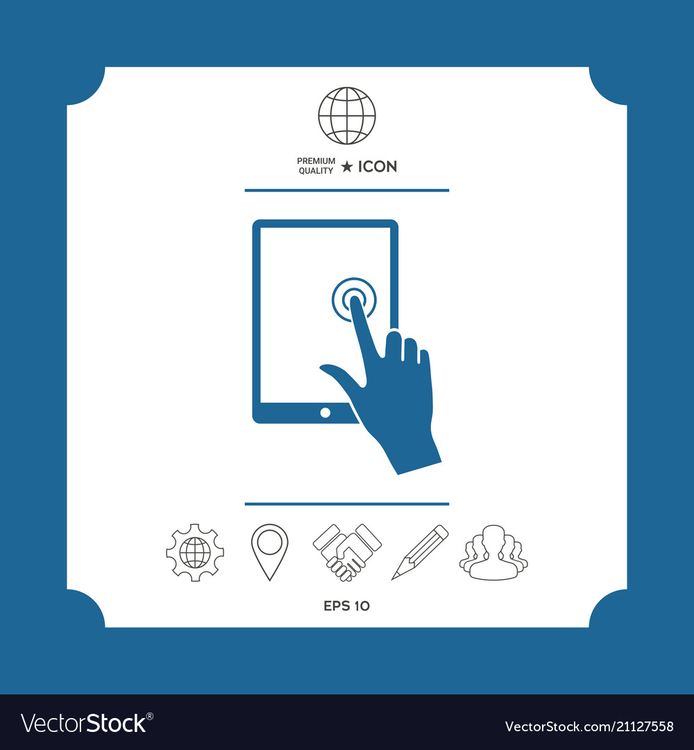Touch screen tablet with click hand