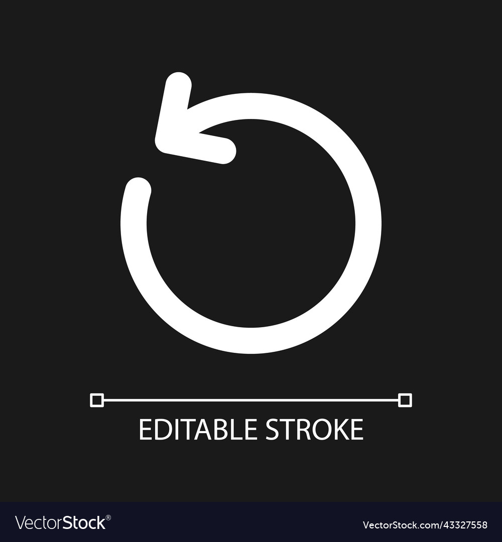 White Pixel UI Arrow Icon - Dark Theme