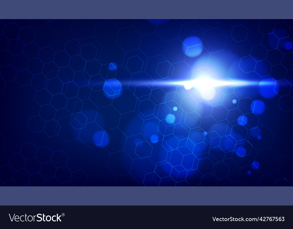 Abstract blue hexagon pattern background vector image Abstract blue hexagon pattern background