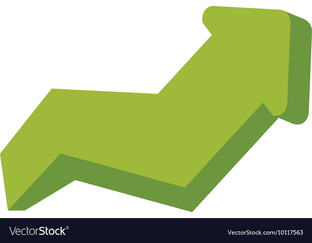 Arrow up increase green direction infographic icon