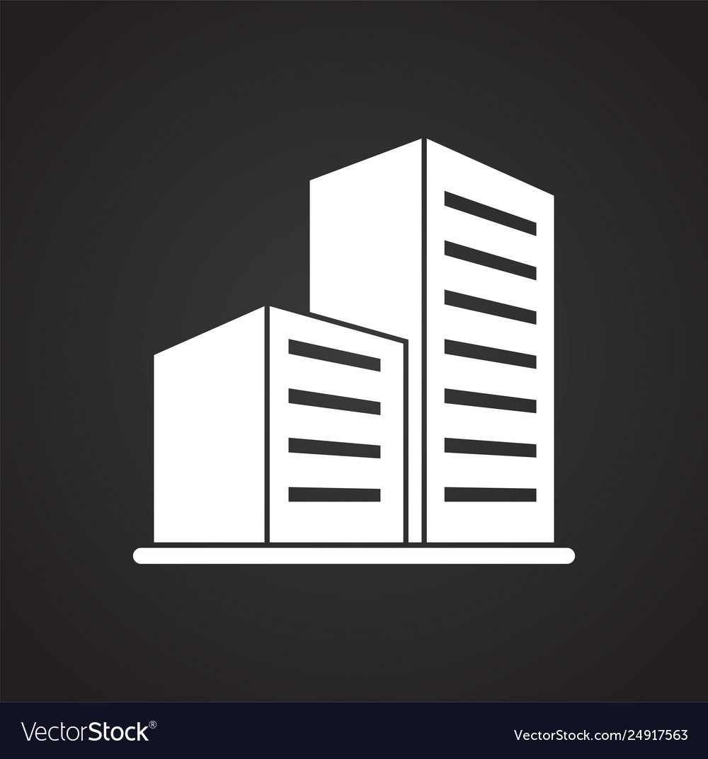 Building icon on background for graphic and web Vector Image Building icon on background for graphic and web