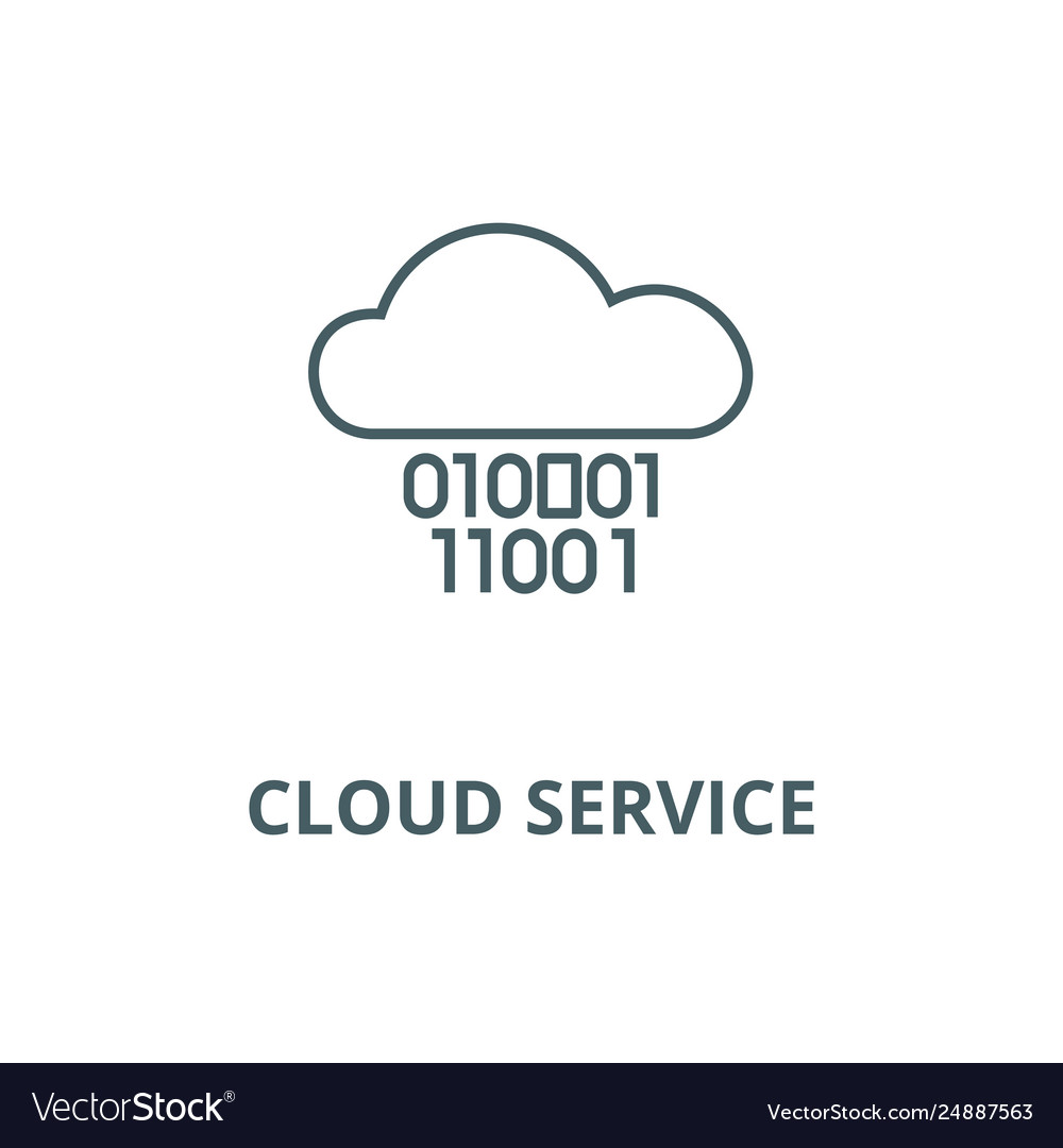 Cloud servicedigits zero onebinary code line vector image Cloud servicedigits zero onebinary code line