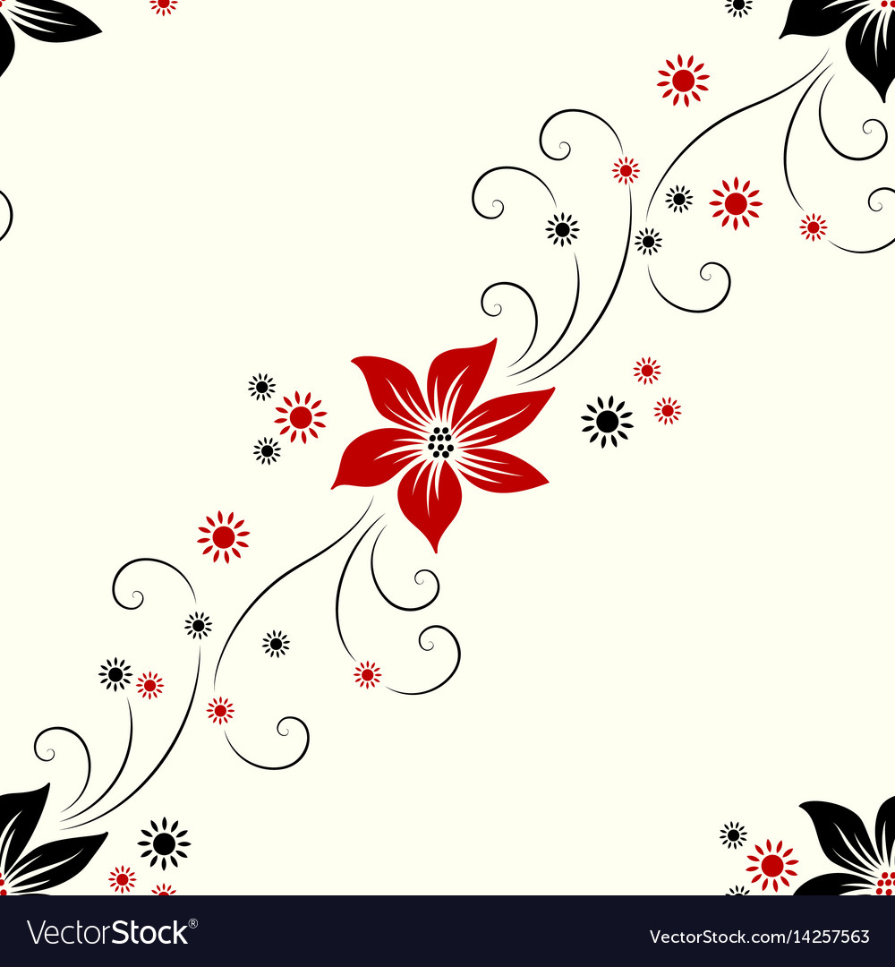 Flower seamless pattern element