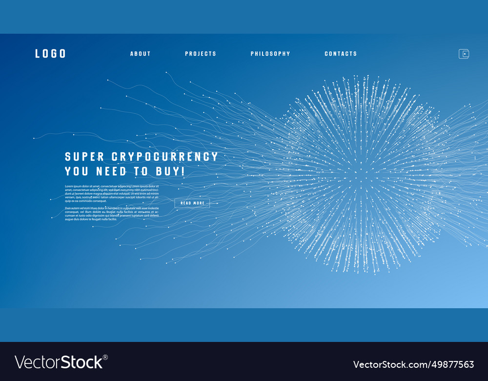 Landing page abstract design with expansion vector image Landing page abstract design with expansion