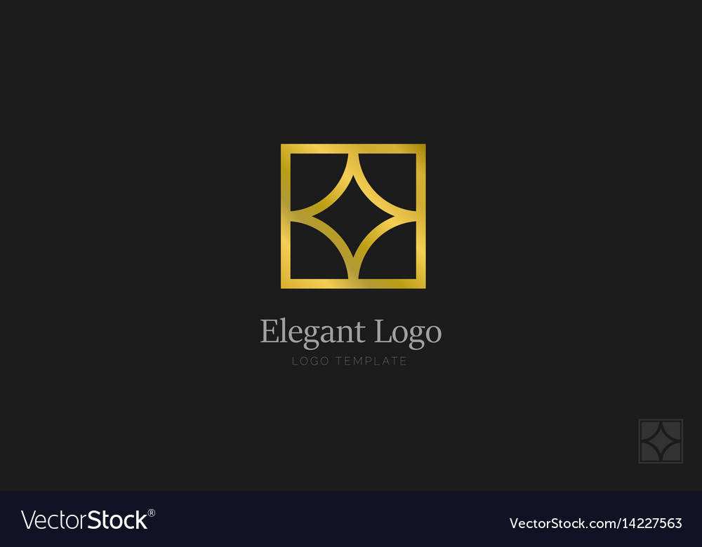 Minimalistische elegante Logo Luxus Emblem Vorlage