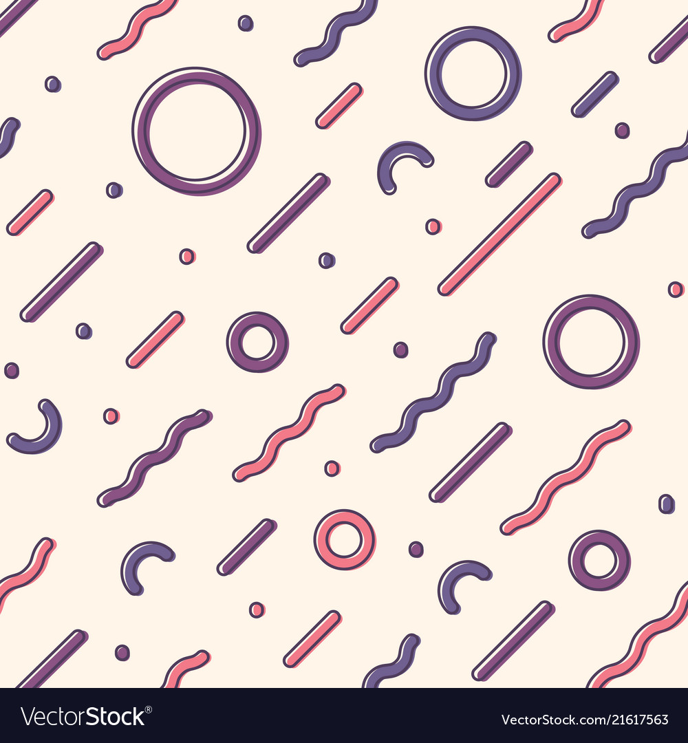 Retro 90s Squiggle Pattern