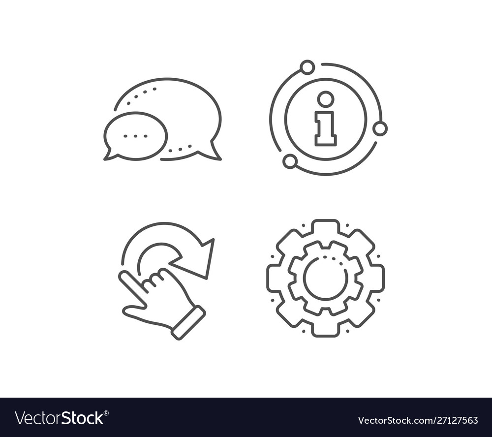 Rotation gesture line icon slide arrow sign vector image Rotation gesture line icon slide arrow sign