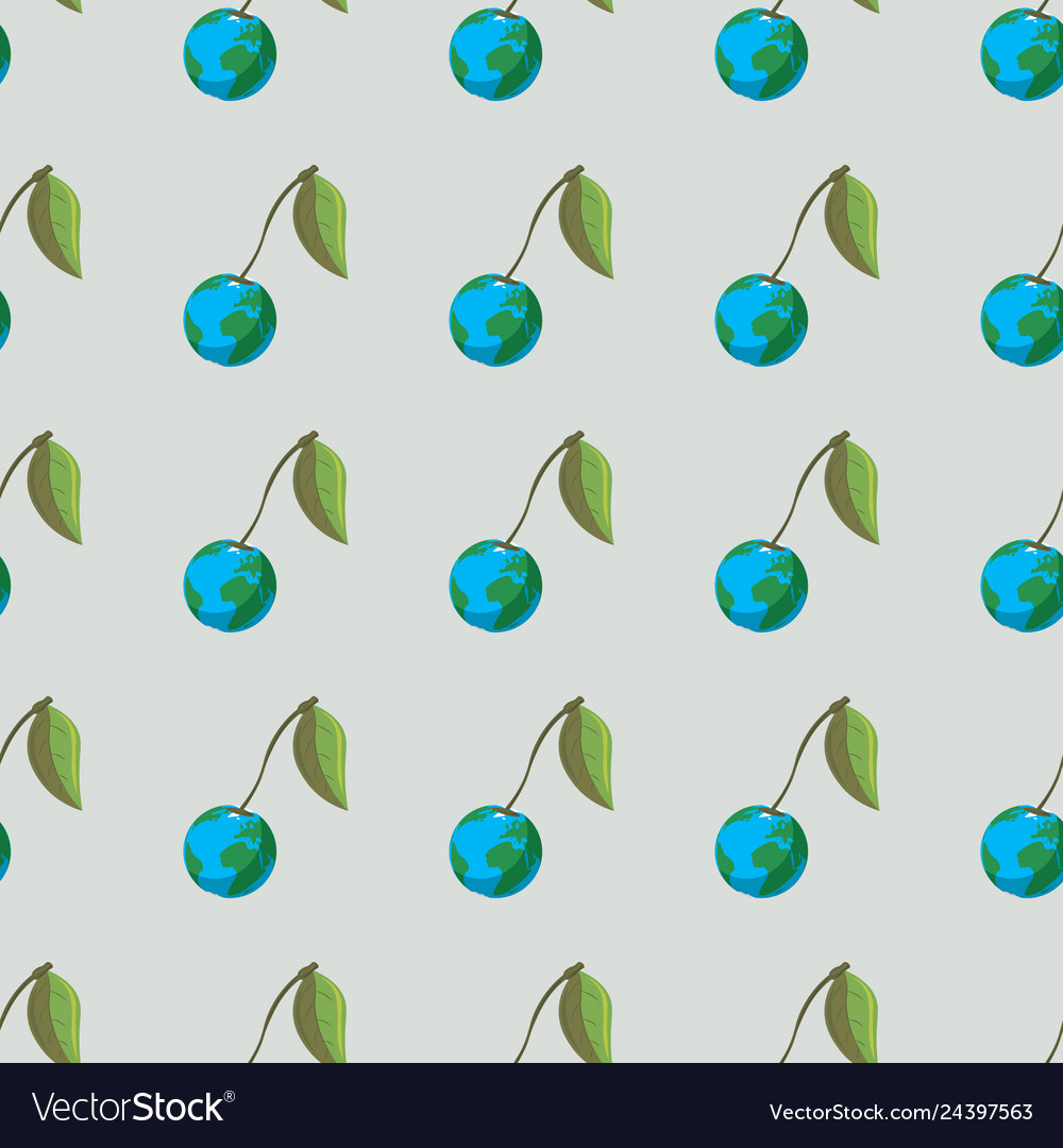 Seamless pattern with planet earth in the form Vector Image Seamless pattern with planet earth in the form