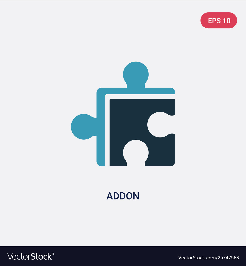 Two color addon icon from programming concept