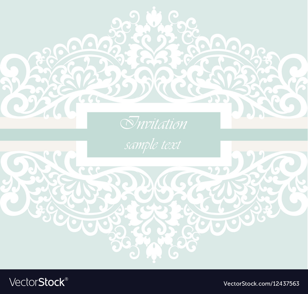 Hochzeit Einladungskarte mit Spitze Ornament