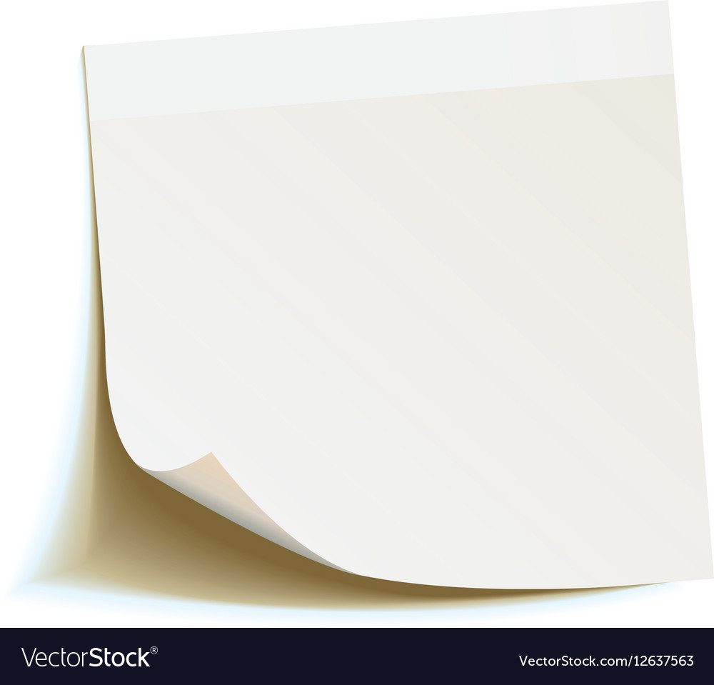 White stick note isolated on background