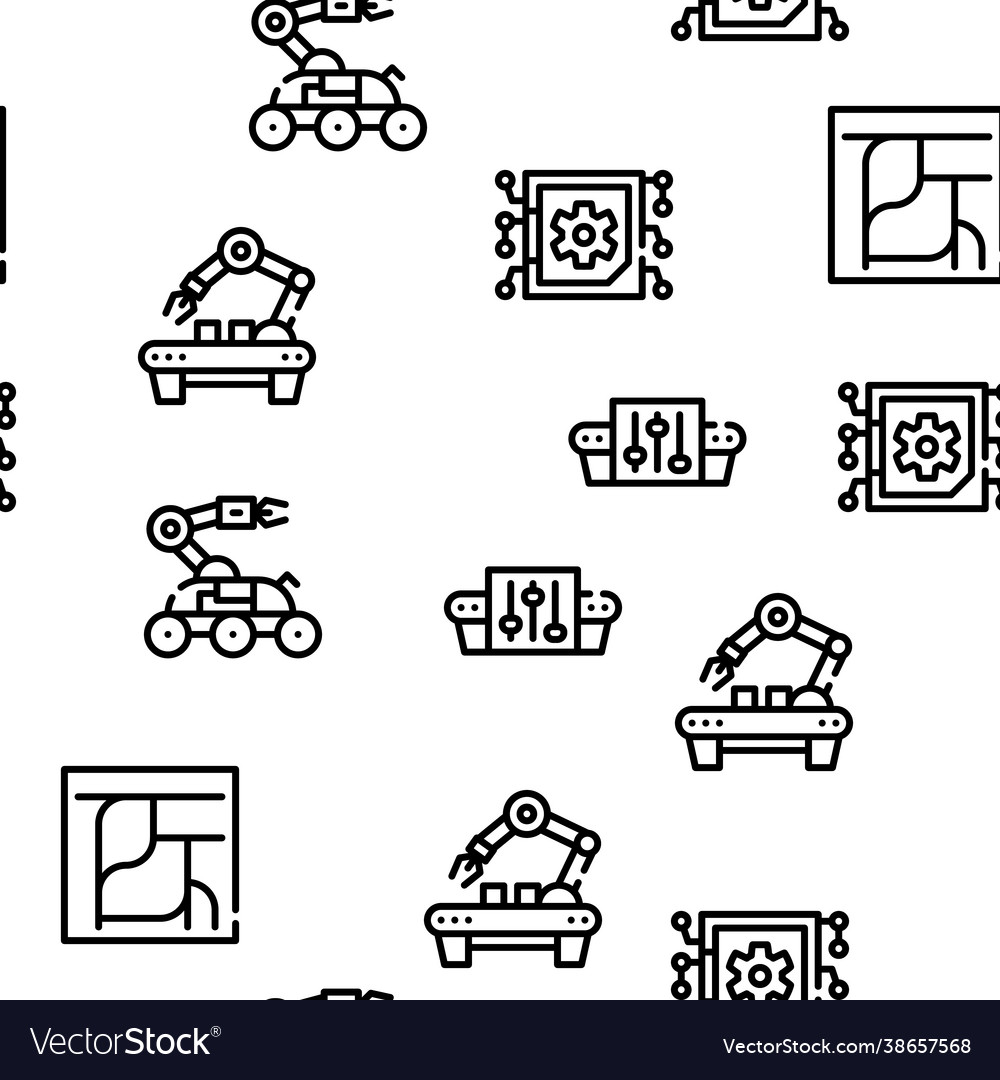 Automation engineer seamless pattern vector image Automation engineer seamless pattern