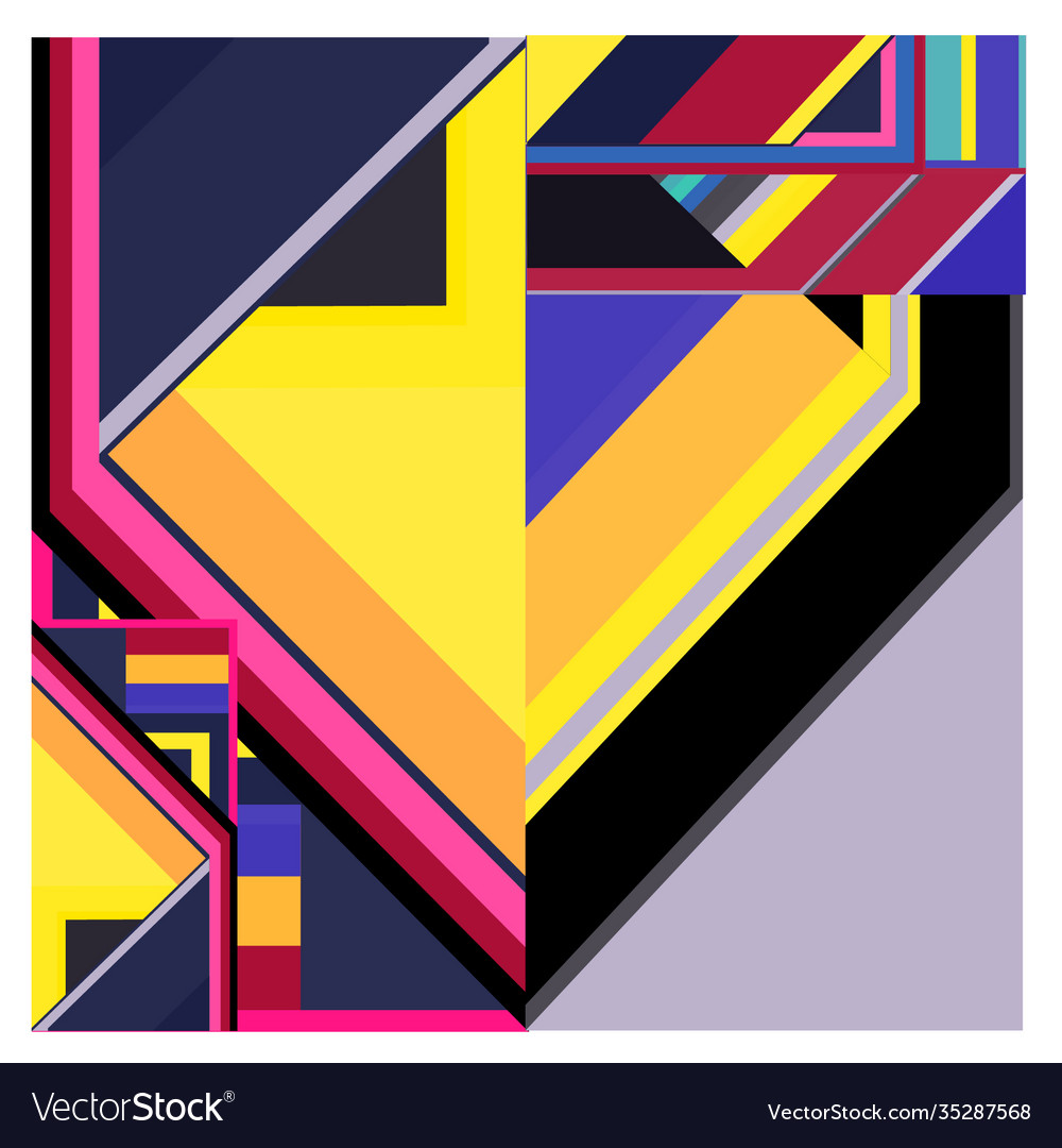Colorful geometric and curve background pattern