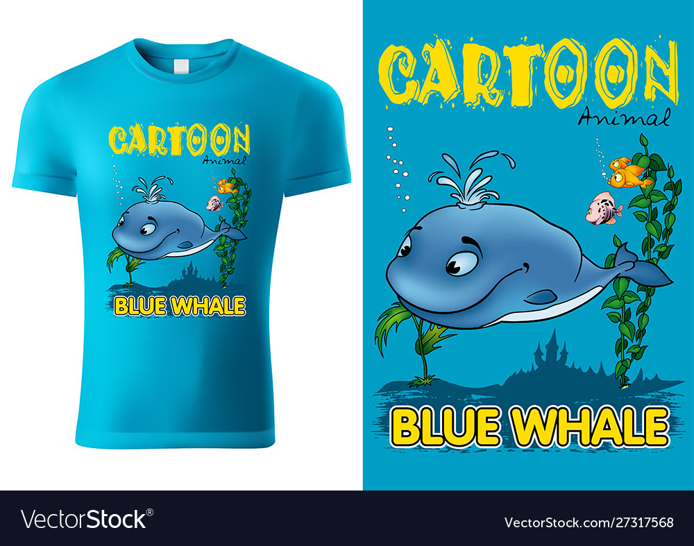 Cute Cartoon Whale T-Shirt