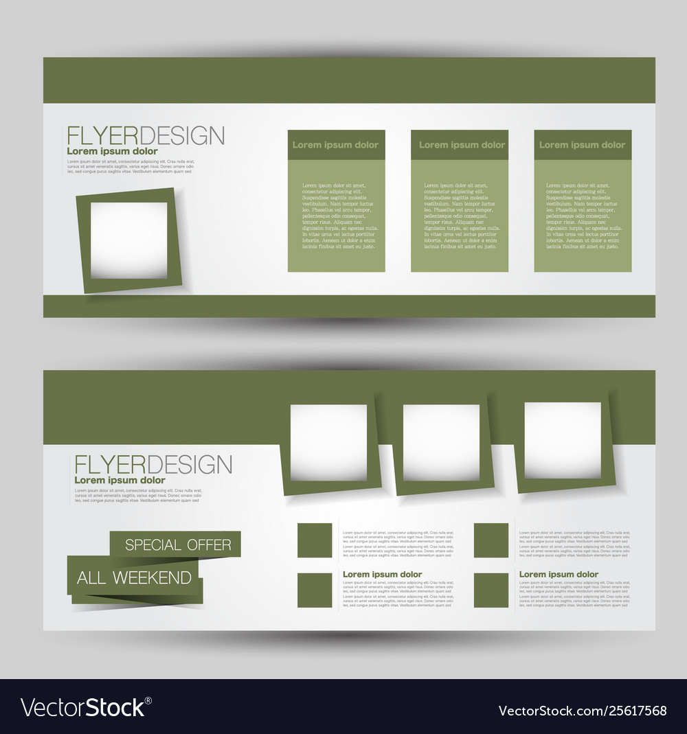 Flyer banner or web header template set