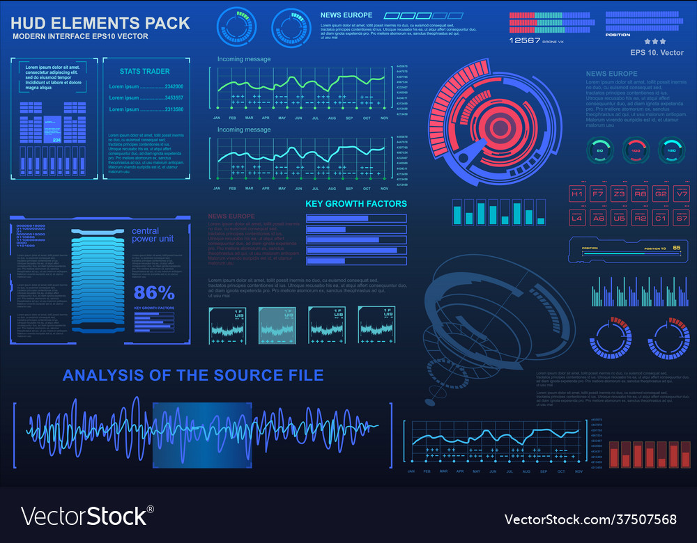 Futuristic Blue Digital Interface