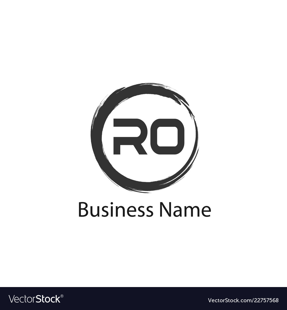 Initial letter ro logo template design