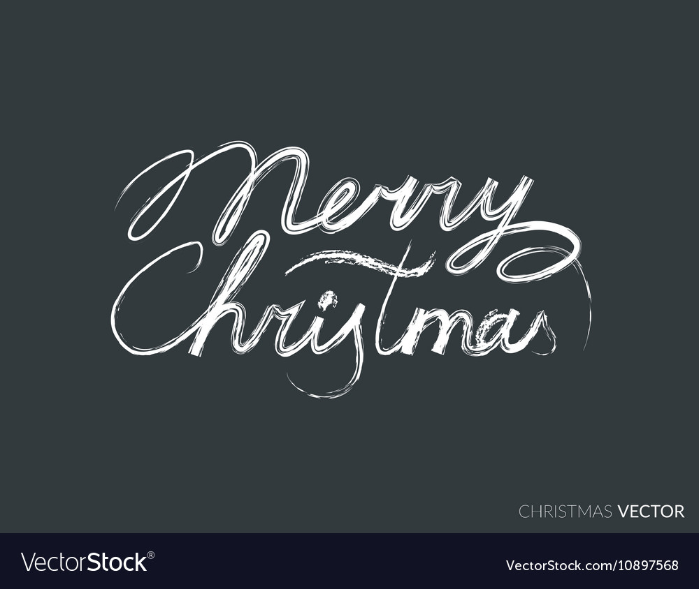 Merry christmas lettering typography text design