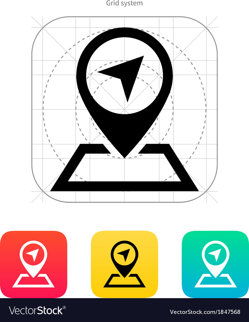 Pin pointer icon
