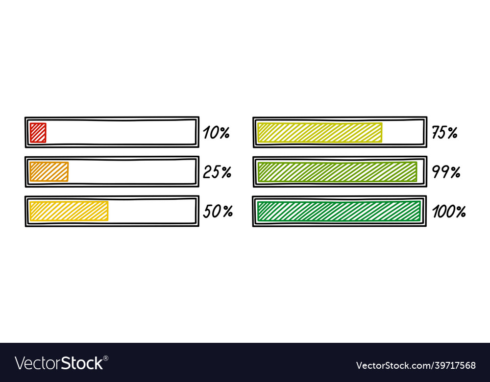 Fortschritt Ladebalken Infografik Designelement