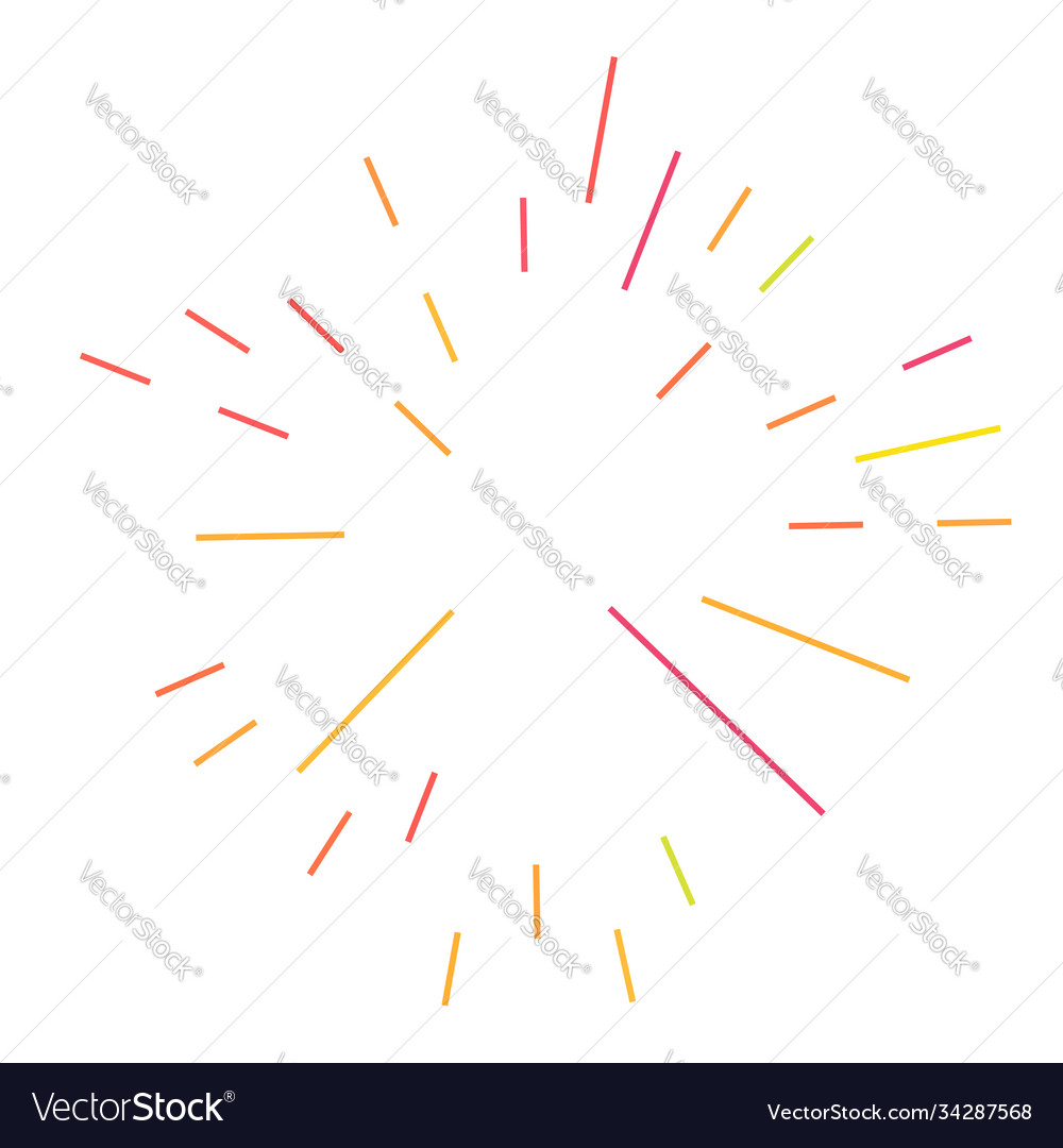 Radial radiating lines abstract burst element