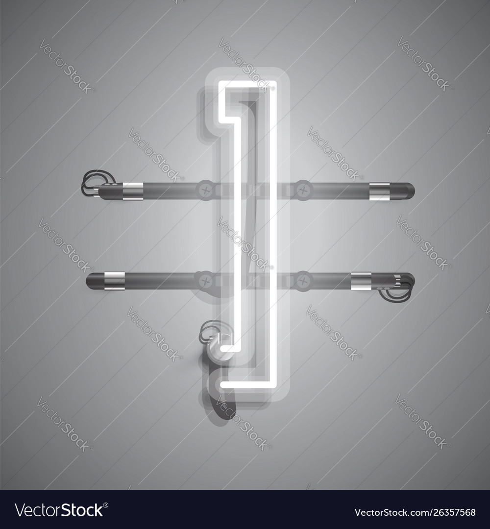 Realistic neon character with wires and console vector image Realistic neon character with wires and console