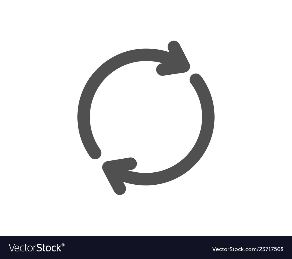 Refresh icon rotation arrow sign reset or reload