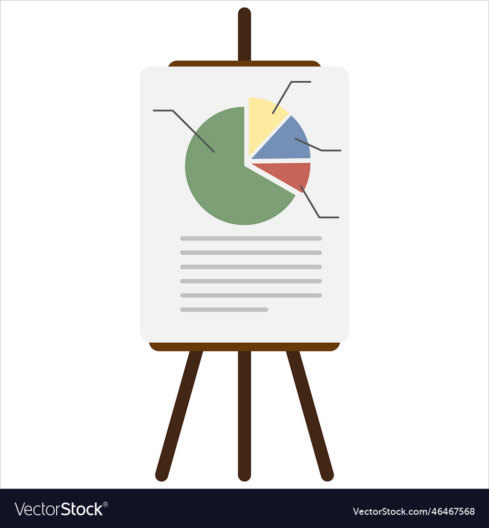 Round graph drawing in flat design vector image Round graph drawing in flat design
