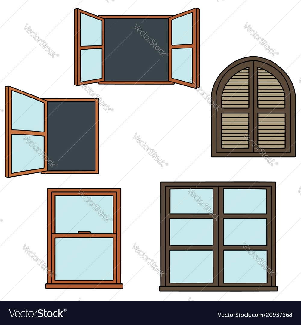 Set of window vector image Set of window