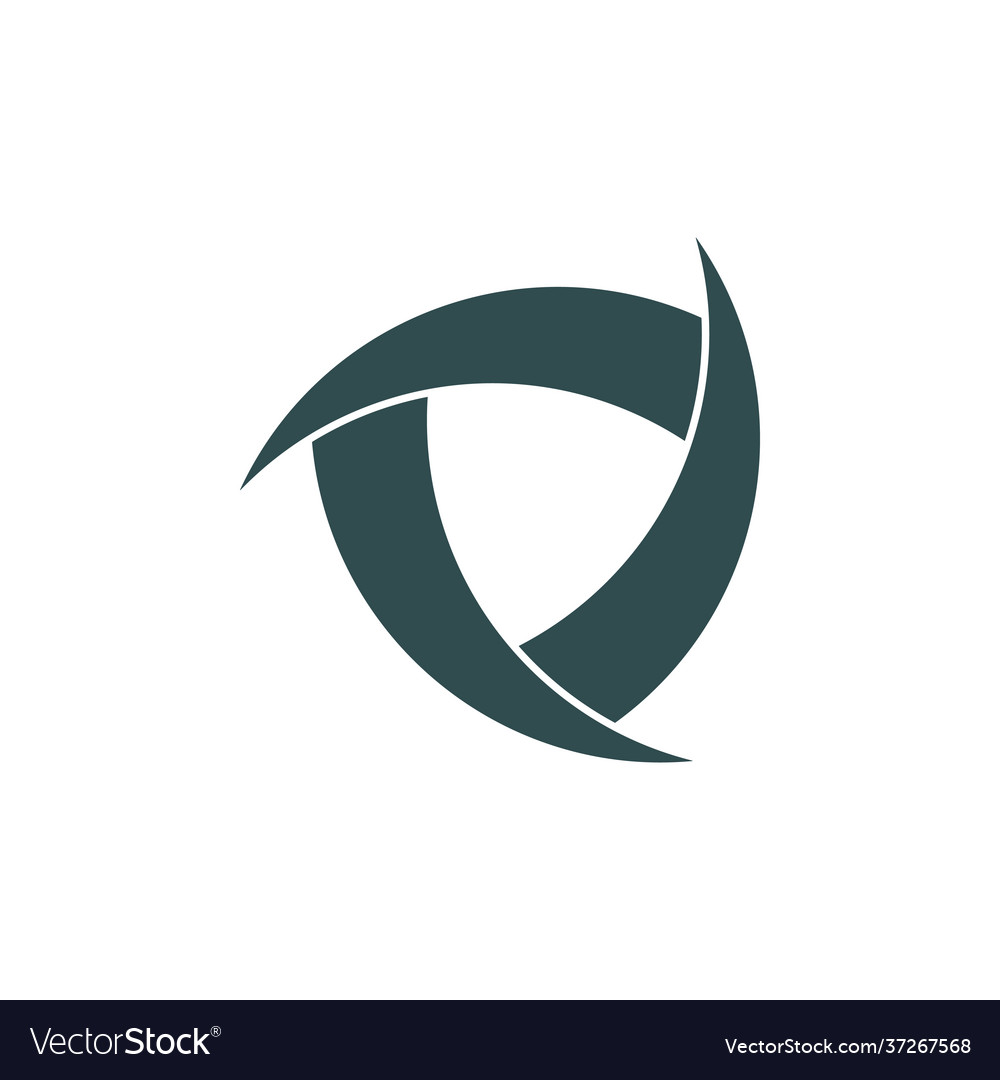 Simple curves geometric logo Royalty Free Vector Image