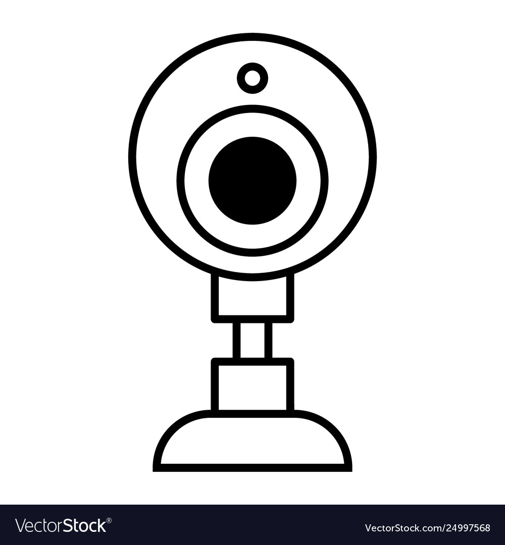 Web camera thin line icon chat Vector Image Web camera thin line icon chat