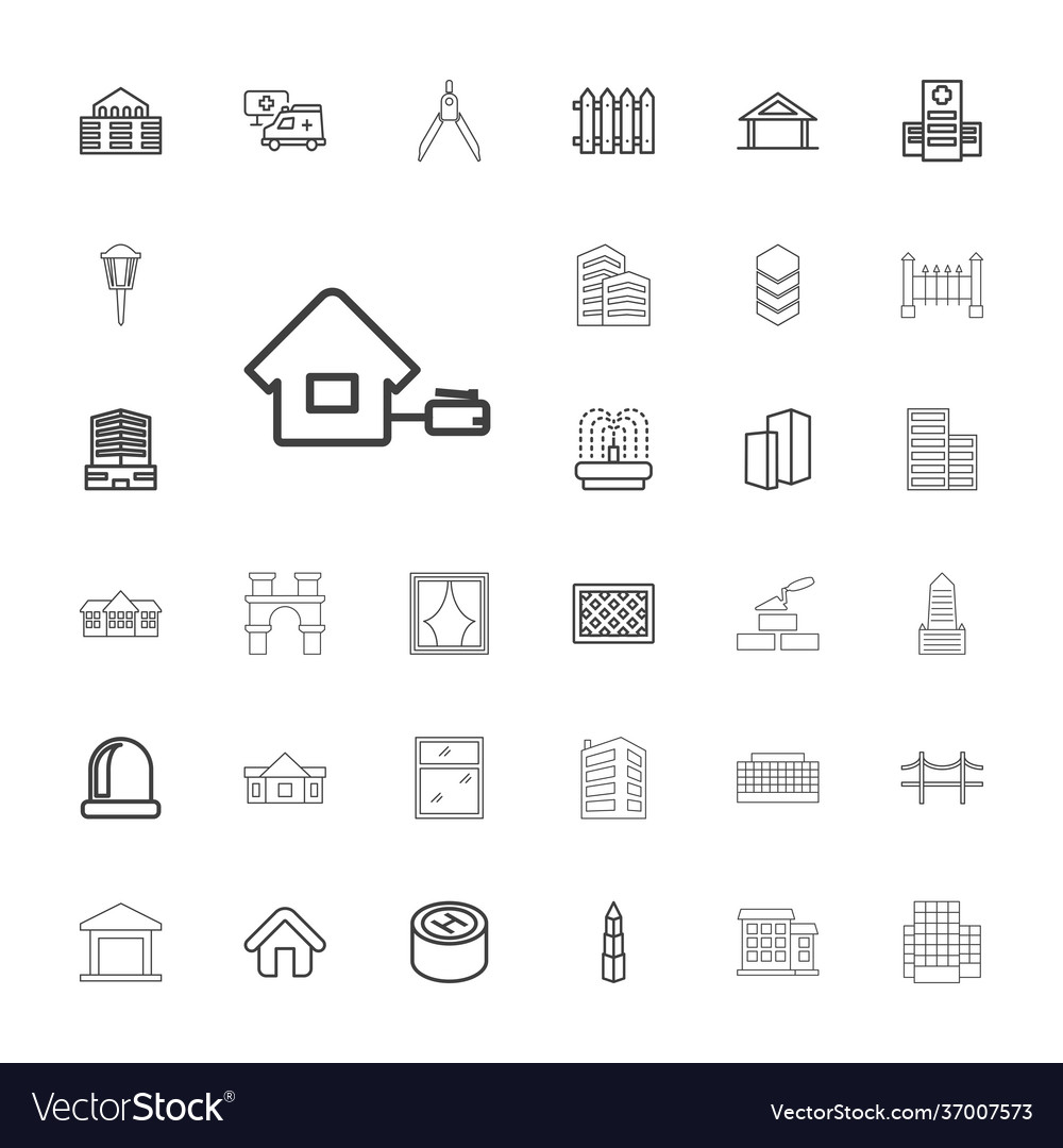 Architecture Icons Royalty Free Vector Image - Vectorstock