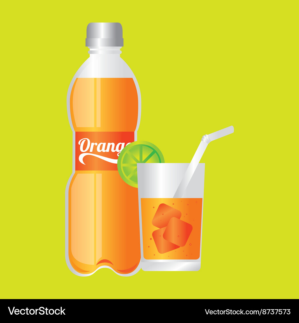 Beverage flat icon design Royalty Free Vector Image