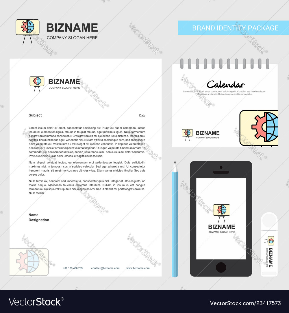 Business Calendar & Letterhead Template