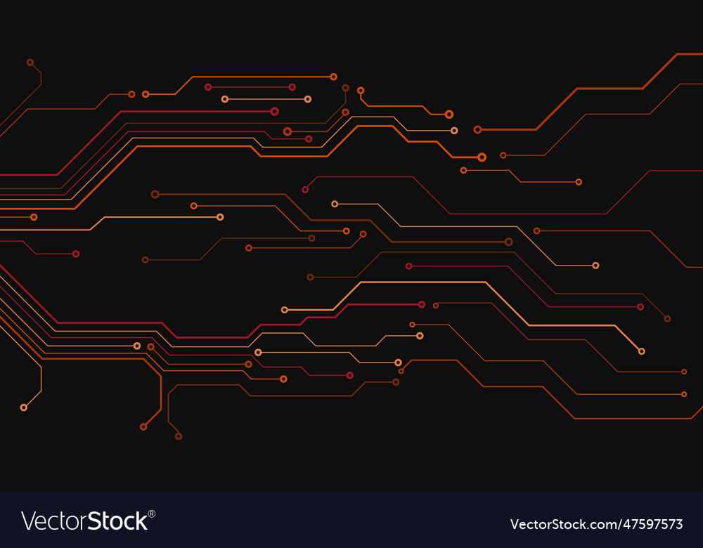 Circuit board technology information pattern vector image Circuit board technology information pattern