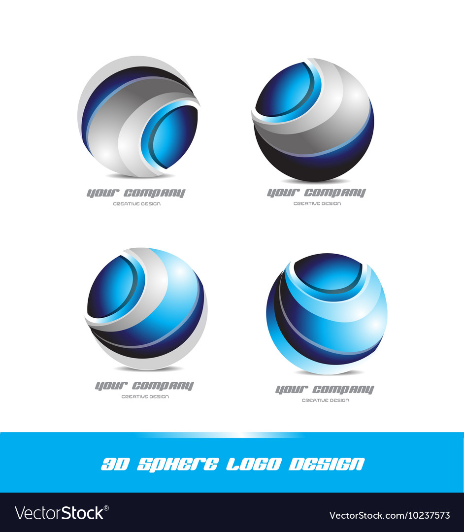 Corporate Business 3d Kugel-Logo-Symbol Set