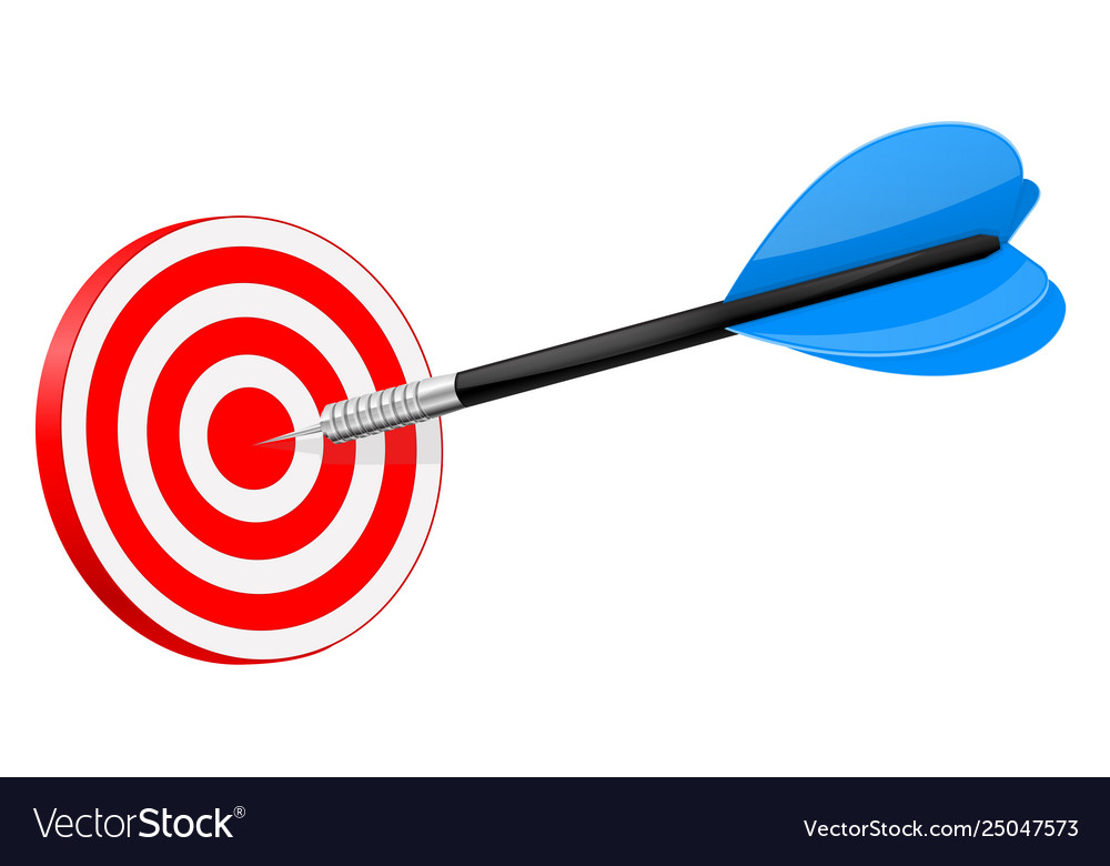 Dart in red dartboard