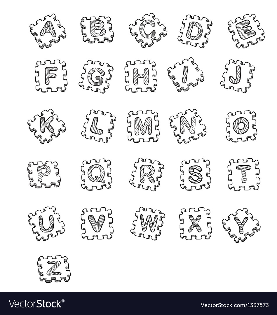 Hand-Drawn Puzzle Font