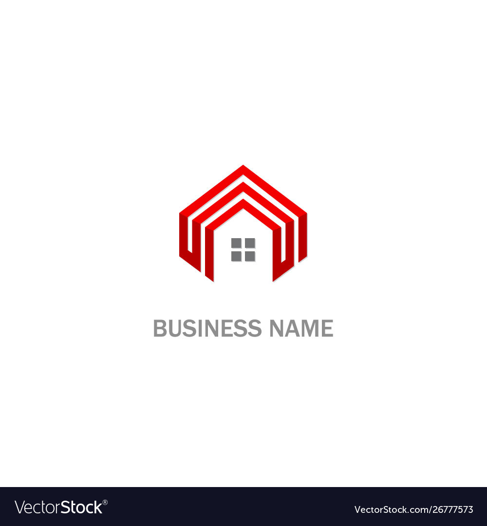 Home roof line business logo