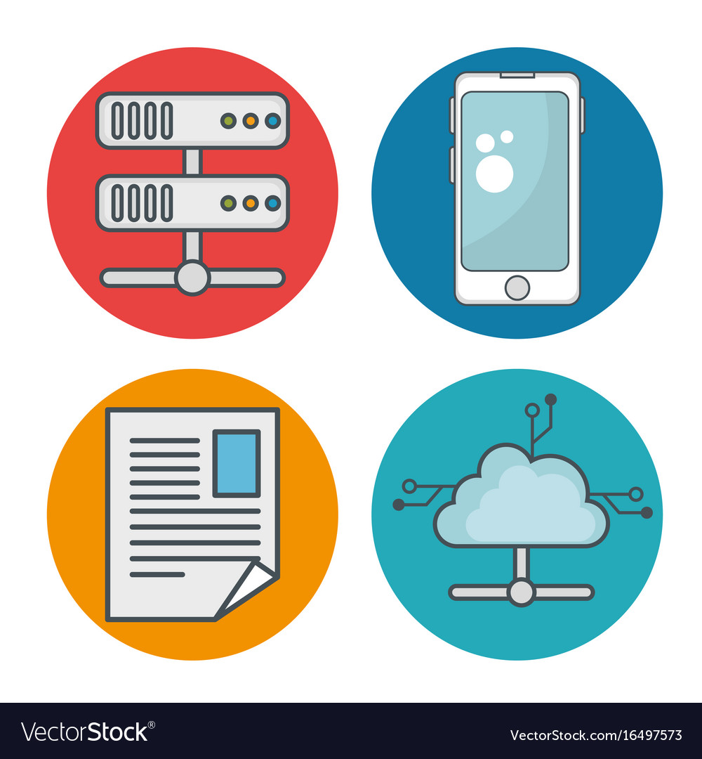 Internet security icon set