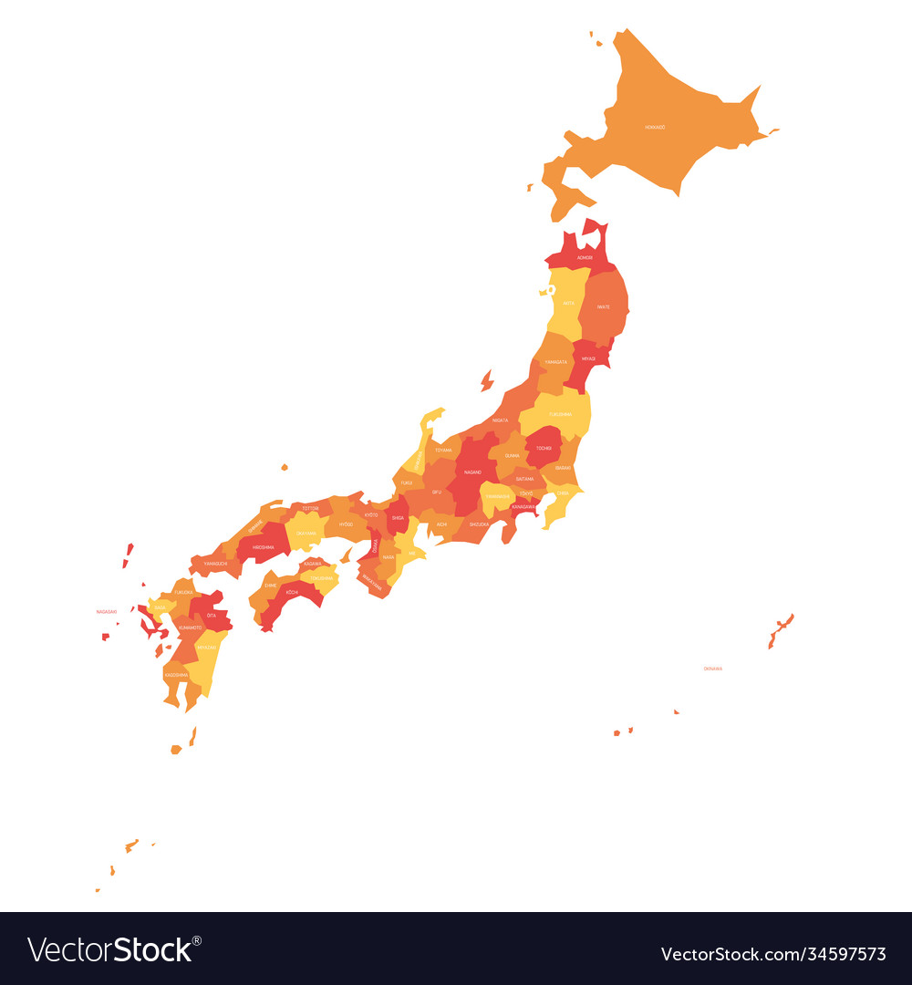 Japan - map prefectures