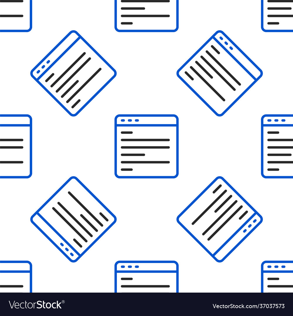 Line computer api interface icon isolated seamless vector image Line computer api interface icon isolated seamless