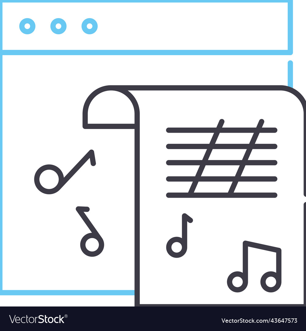 Notepad line icon outline symbol Vector Image Notepad line icon outline symbol