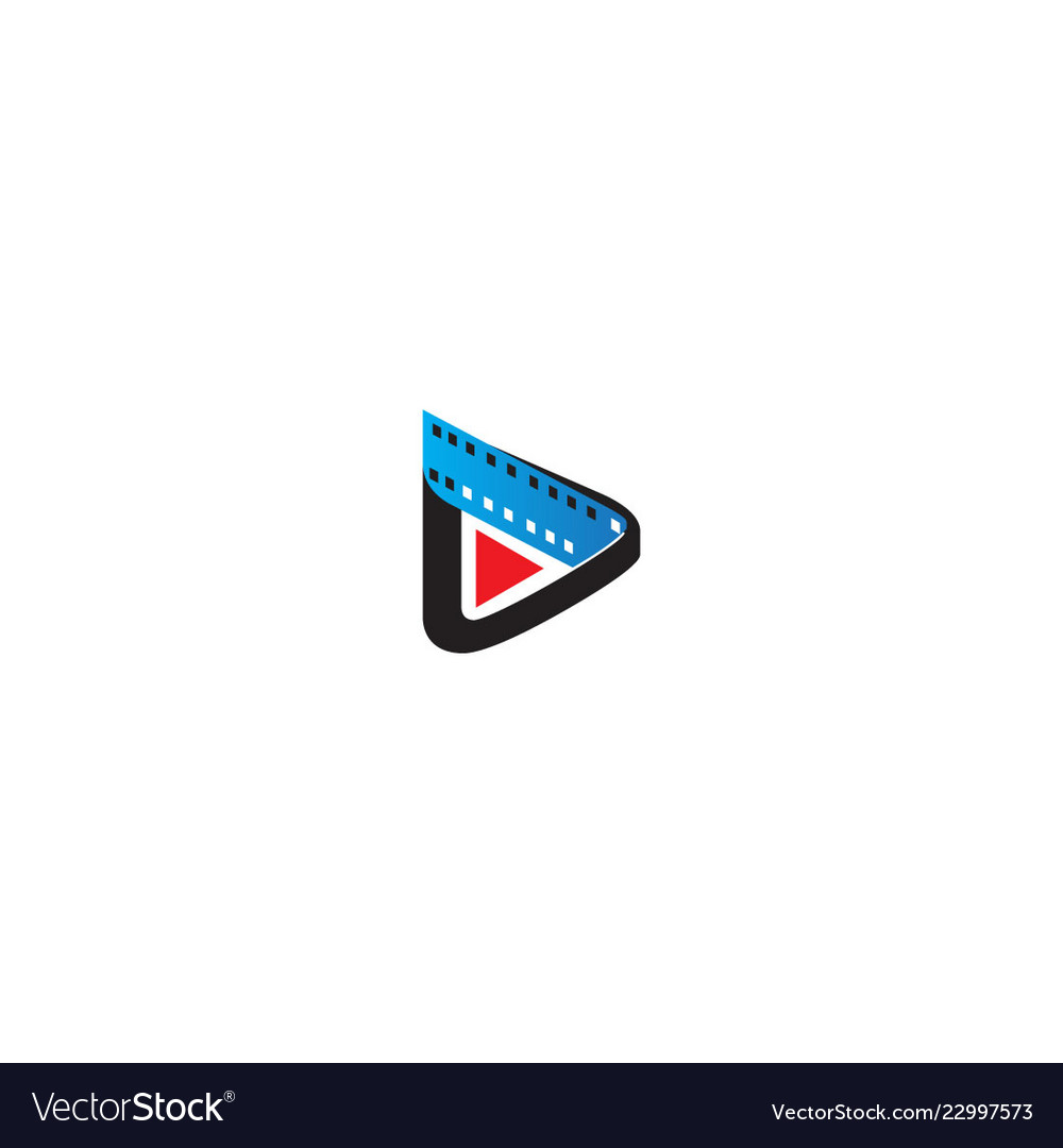 Play button cinema movie logo