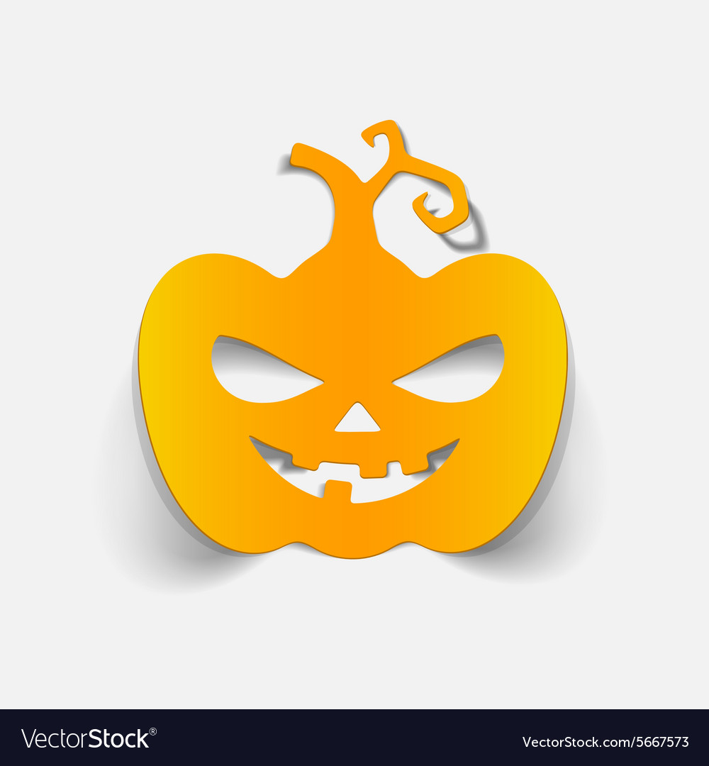 Realistic design element pumpkin