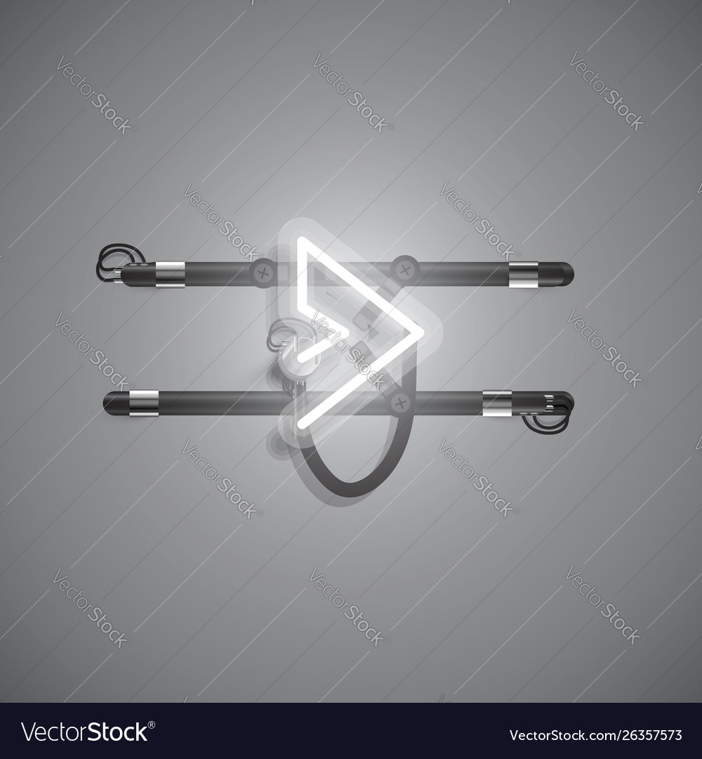 Realistic neon character with wires and console vector image Realistic neon character with wires and console
