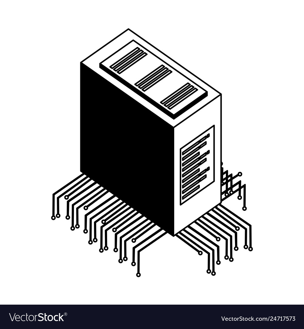 Server data center with electronic circuit