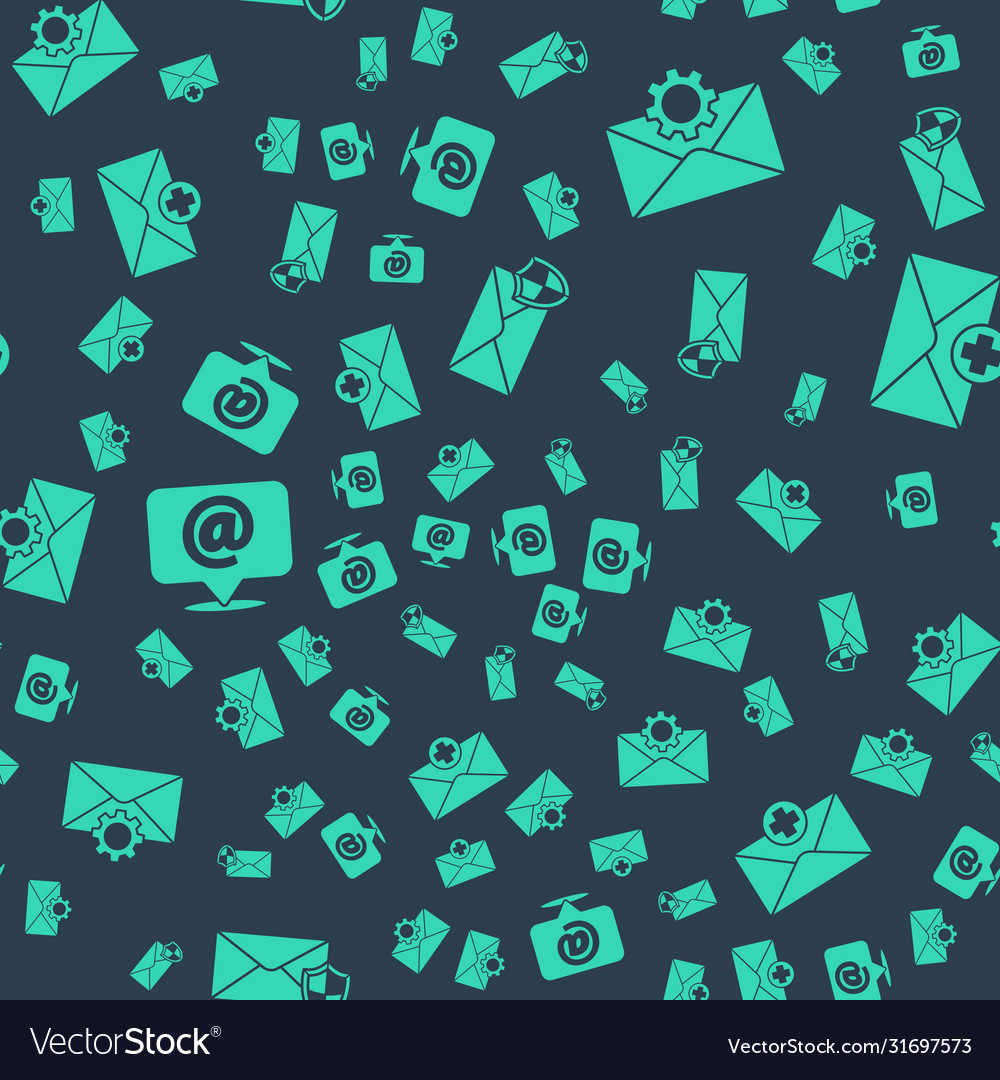 Set envelope with shield setting mail vector image Set envelope with shield setting mail